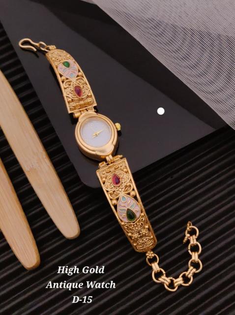 High gold antique watch D 15 Bulk artificial jwellery suppliers